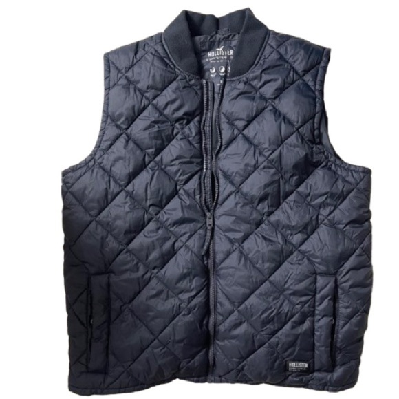 Men’s Hollister Blue Puffer Zip Up Vest Size Medium! - Picture 6 of 6